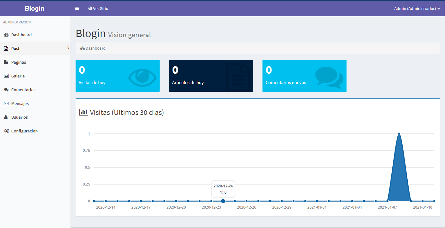 Blogin CMS es un sistema gestor de contenidos con el que puedes hacer tu blog o pagina personal. En Blogin CMS puedes administrar tu biblioteca de imagenes, recibir y responder comentarios y mucho mas.